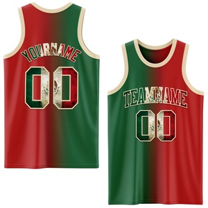 Maillots de basket-ball personnalisés, drapeau du Mexique imprimé, uniforme en mesh respirant, fournisseur OEM ODM, marque privée - Product Image 1