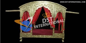Elegante palanquín marroquí estilo cúpula para bodas, Doli dorado de diseño para la novia, para gran entrada, último modelo estilo Maharaja Palki UK - Product Image 6