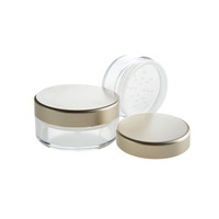 Pot en plastique mini PS PA pour crème cosmétique, transparent, avec couvercles à vis noirs, capacité 10 ml, pour crème de soin (Série INBT)