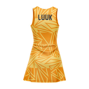 Conjunto de Tenis Personalizado para Mujer con Nombre de Equipo Impreso OEM, Vestido Deportivo sin Mangas, Secado Rápido, Absorbe la Humedad, Transpirable, 100% Poliéster - Product Image 5