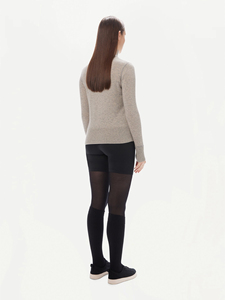 Pull en tricot fin pour femme, léger et lisse, à manches longues, col rond, style minimaliste décontracté, couleurs et tailles personnalisées - Product Image 2