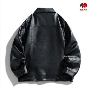 Chaqueta de Cuero Personalizada Ryan Pro Gear para Hombre, Tejido Cómodo y Transpirable con Logotipo Personalizado, Cuello Camisero - Product Image 3