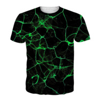 T-shirt en polyester/coton tricoté personnalisé avec éclairage LED activé par le son et clignotant pour la promotion et la publicité lors de fêtes