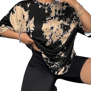 Custom <b>Women</b> <b>Tie</b> <b>Dye</b> T <b>Shirt</b> Oversized Cotton Graphic Tee Wholesale Streetwear Private Label OEM Clothing Factory - Product Image 5