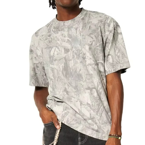 Custom <b>Cropped</b> Boxy T-Shirts Heavyweight 100% Cotton Camo T-shirts <b>Men</b> Blank Plain T-Shirts <b>For</b> <b>Men's</b> Breathable Design OEM - Product Image 4