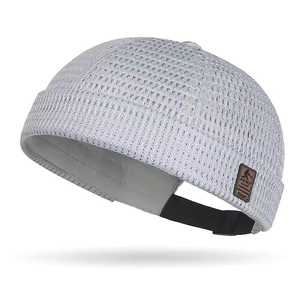 Unisex Solid Jacquard <b>Beanie</b> Hat 100% Cotton Breathable <b>Waterproof</b> Casual Winter Adjustable Head Circumference Outdoor - Product Image 1