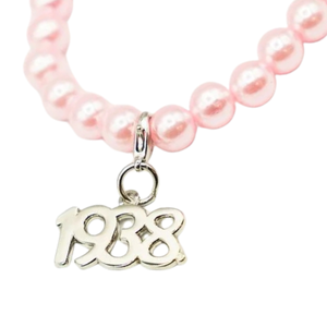 Pulsera de Perlas Rosadas con Dije Decorativo, Brazalete Elástico, Accesorio de Joyería de Moda para Mujer, Regalo para Uso Diario - Product Image 5
