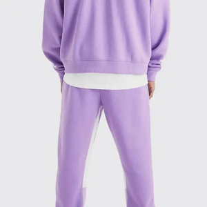 Custom Winter Casual Hooded Tracksuit Manufacturer Zipper Plain Drawstring <b>Joggers</b> Loose Lightweight Streetwear - Product Image 6