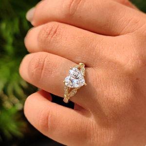 Custom <b>Rings</b> Heart cut Lab Grown <b>Diamond</b> 18K 14K Pure Gold Cut 1.00 carat IGI Certified for Engagement Wedding <b>Rings</b> for Women - Product Image 1