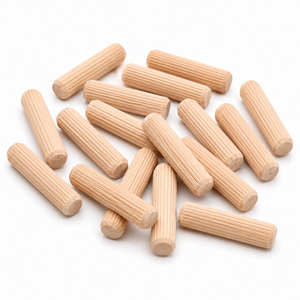 Chevilles en bois massif à extrémités biseautées et chevilles rainurées de précision, écologiques, durables, faciles à installer pour la maison et le bureau - Product Image 1