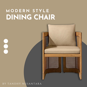 Chaise de salle à manger en teck massif et rotin, style scandinave, design de haute qualité, nouveau produit, pour la maison, les restaurants et les hôtels. - Product Image 5