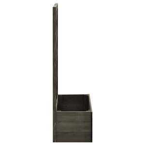 Petite jardinière en bois de sapin massif, couleur gris, pour paniers suspendus et accessoires - Product Image 3