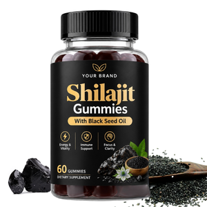 Proveedor al por Mayor, Marca Privada OEM, Gomitas de Shilajit, Gomitas de Aceite de Semillas Negras, 60 Unidades para Adultos, Energía y Apoyo Cerebral - Product Image 2