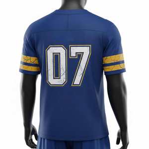 Maillot de football américain personnalisé à sublimation, design original du fournisseur, manches courtes, respirant, prix abordable, durable, polyester pour adulte - Product Image 3