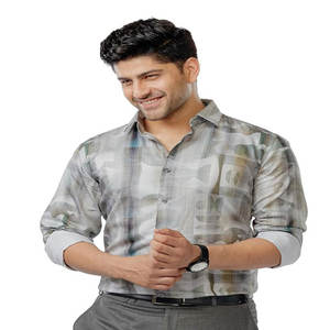 Camisas Casuales de Manga Larga para Hombre, Tejido Dobby, Transpirables y Antiarrugas, 100% Algodón Orgánico para Adolescentes - Venta al Por Mayor - Product Image 4