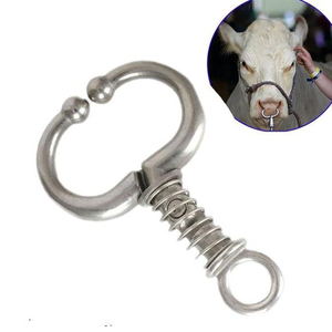 Anneau de nez en acier inoxydable personnalisé pour bétail, instrument vétérinaire, modèle VI-1038, couleur et taille personnalisables - Product Image 4