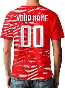 Camiseta de Fútbol Rica Personalizada para Hombre, Manga Corta, Cuello Redondo, Premium, 100% Poliéster, Absorbe la Humedad, Corte Regular, Ropa Deportiva para Adultos - Product Image 3