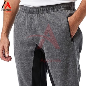 Pantalon de jogging décontracté pour hommes en gris noir léger 250 GSM tissu ceinture élastique fermeture - Product Image 3