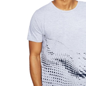 Haute qualité 100% coton biologique T-shirts pour hommes col rond poitrine imprimé Logo décontracté à manches courtes grande taille uni teint fait - Product Image 3