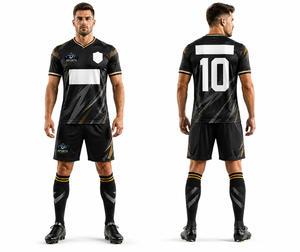 เสื้อฟุตบอลขายส่งแบบทันสมัย เสื้อฟุตบอลซับลิเมชั่นแขนสั้นสั่งทำพิเศษ ระบายอากาศได้ดี สำหรับผู้ชาย - Product Image 1