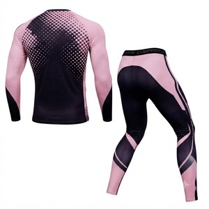 Ensemble de collants décontractés tendance pour hommes, coupe-vent, respirant, séchage rapide, protection UV, imprimé par transfert thermique, extensible dans quatre directions - Product Image 2