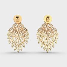 Boucles d'oreilles clous en or 14 carats avec émeraudes et diamants de laboratoire taille marquise 9 carats : Bijoux de mariée floraux - Product Image 2