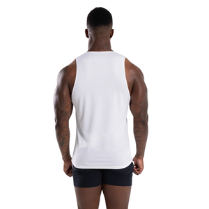 <b>Men's</b> <b>White</b> Mesh Tank Top Breathable Sleeveless Athletic <b>Vest</b> Lightweight Gym Workout Training Summer Activewear Wear - Product Image 2