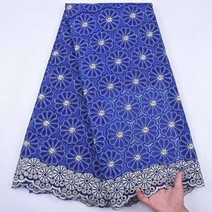 Tissu en Voile de Dentelle Africaine 100% Soie & Polyester Respirant Écologique pour Robes et Vêtements Féminins Guatemala - Product Image 1