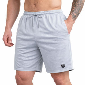 Pantalones Cortos Deportivos Casuales Rojos para Hombre, de Malla, Secado Rápido, Poliéster, Cintura Elástica, para Gimnasio y Entrenamiento, Logotipo Personalizado, Producción al por Mayor - Product Image 5