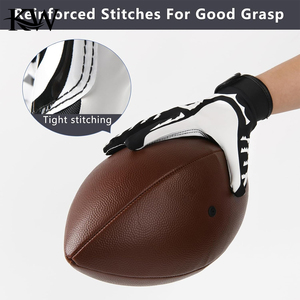 Guantes de Fútbol Americano con Acolchado Adhesivo y Características Antideslizantes, Impermeables, Elásticos, con Correa Ajustable para la Muñeca, para Rugby en Interiores - Product Image 6