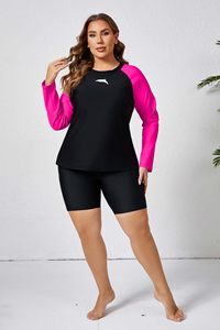 Wholesale Plus Size Suit 2 Piece Zipper Sports <b>Swimsuit</b> Rash Guard Surf Fitness Swimwear <b>Long</b> <b>Sleeve</b> <b>Swimsuits</b> Bra Zip Up Swim - Product Image 6