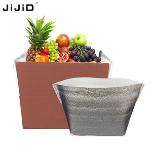 JIJID 250*200*114mm Boîte d'expédition thermique en feuille d'aluminium refermable Boîte isotherme d'expédition <span class=keywords><strong>alimentaire</strong></span> <span class=keywords><strong>Carton</strong></span> d'isolation en feuille d'aluminium - Product Image 2