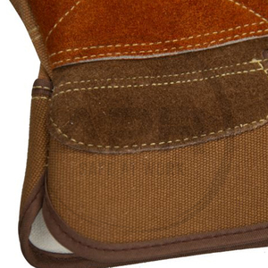 Guantes de Trabajo de Cuero Marrón Industriales y de Uso General con Palma Reforzada, Doble Costura, Protección para el Pulgar, Puño Elástico Extendido y Puño de Lona - Product Image 6