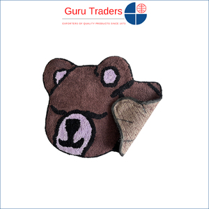 Tapis de bain antidérapant en coton 100% de qualité supérieure, avec support thermocollé, vendu par un fournisseur indien renommé auprès des grossistes authentiques. - Product Image 2