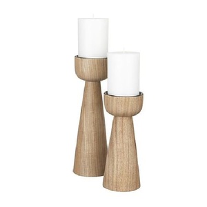 Porte-bougie en bois fait main, décoration décorative pour la maison, centre de table pour la salle à manger, le salon, les mariages et les événements spéciaux - Product Image 2