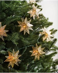 Luxury Metal Glass Christmas <b>Star</b> Hanging Ornaments Handmade Mirror Finish Festive <b>Tree</b> Decor Set <b>for</b> Home - Product Image 6