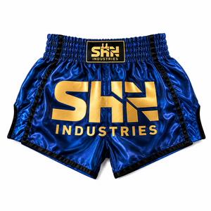 กางเกงมวยไทยขายส่ง SHH ปักโลโก้ได้ตามต้องการ กางเกงซาตินสำหรับชกมวยคิกบ็อกซิ่ง กางเกงฝึกซ้อมศิลปะการต่อสู้สำหรับผู้ชายมืออาชีพ - Product Image 1