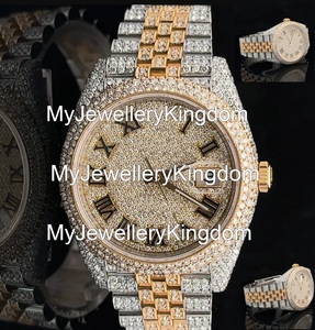 นาฬิกาโมอิสซาไนต์ผ่านการทดสอบเพชร รุ่นคัสตอม สี D ระดับความสะอาด VVS ประดับเพชรเต็มเรือน นาฬิกาฮิปฮอปสำหรับผู้ชาย - Product Image 5