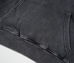 Sweat à capuche surdimensionné personnalisé OEM ODM en coton épais délavé à l'acide, style streetwear vintage, pull décontracté doux pour homme - Product Image 6