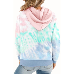 Sudadera con Capucha Extra Grande de Alto Impacto, Color Sólido, Tejido de Algodón, con Bolsillos, Manga Larga, Estilo Otoñal, para Mujer - Product Image 5