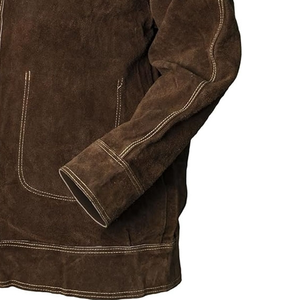 Brown Suede <b>Fire</b> Proof Work Jacket Regular Fit with Respirator Pack Heat <b>Resistant</b> up 500C JNA GROUP for Factory Workshop Use - Product Image 3