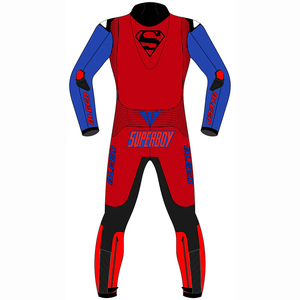 Traje de Motociclismo Personalizado de Cuero Vacuno/Canguro para Hombre, Mono de Una Pieza, Traje de Piloto, OEM, con Protección CE - Product Image 2