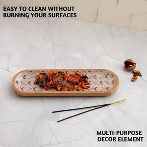 Porte-bâton d'encens en bois fait à la main parfum de bois de santal naturel décor à la maison avec un design créatif pour le Ramadan et un usage religieux - Product Image 5