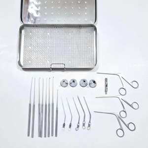 Ensemble d'instruments de myringotomie de 15 pièces pour kit chirurgical d'otorhinolaryngologie, en acier inoxydable professionnel, CE Narham Enterprises - Product Image 2