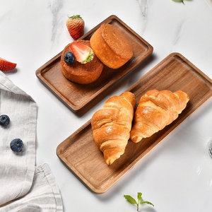 Plats de service rectangulaires modernes en bois, longs et durables, pour la maison ou les mariages, design solide pour usage en restaurant - Product Image 6