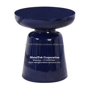 Design moderne Tables basses d'appoint en coin Laque mate brillante en forme de champignon Petites tables à thé en métal aux couleurs vives personnalisées - Product Image 1
