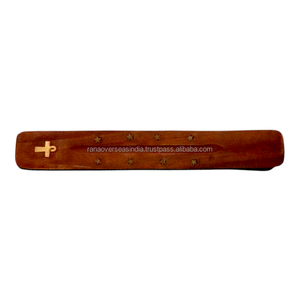 Ankh Symbol Wooden Ash Catcher Handmade Incense Stick Holder Tray Spiritual Aromatherapy Meditation Home <b>Decor</b> - Product Image 2