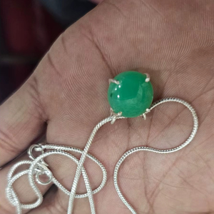 Collar de plata alemana con piedras preciosas para mujer, joyería al por mayor, alta calidad, mejor precio, collar de piedras preciosas naturales, ónix verde. - Product Image 1