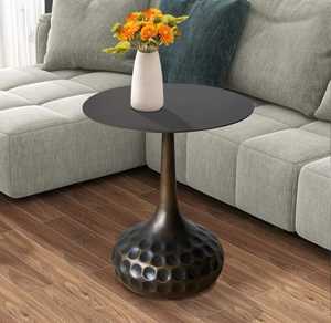 Mesa de Centro Moderna de Metal para el Hogar con Tapa de Vidrio Templado, Muebles Decorativos para Sala de Estar - Product Image 3