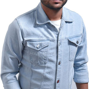 Chaqueta de Mezclilla para Hombre, Estilo Casual Urbano, 100% Algodón, Ecológica y Transpirable, para Invierno y Actividades al Aire Libre, con Logotipo Frontal - Product Image 5